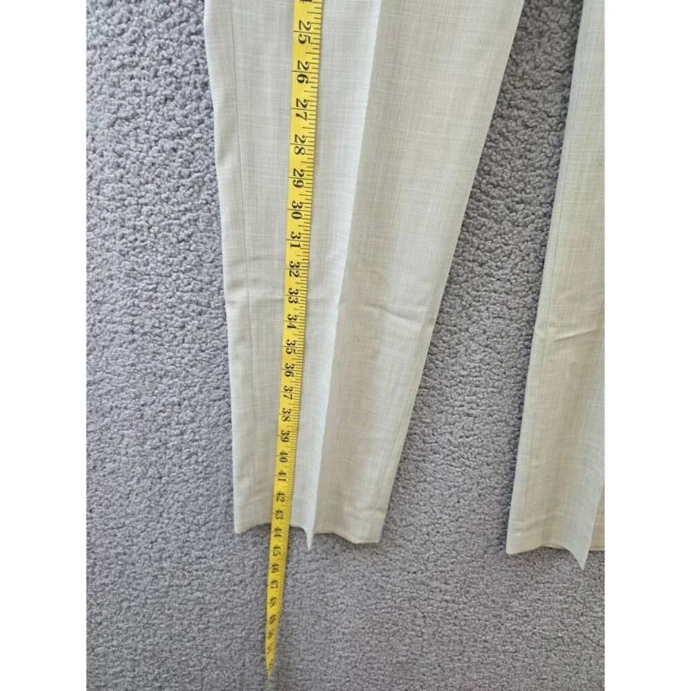 Calvin Klein Slim-Fit Dress Pants Men's 36Wx32L Taupe Solid Zip/Button Closure
